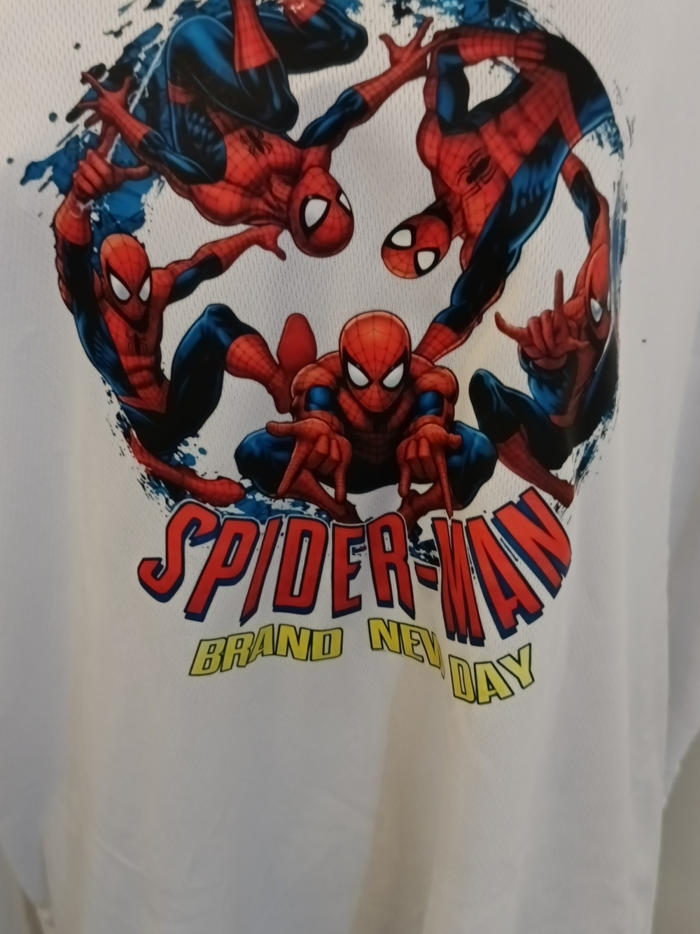 Spiderman White Tee New Large